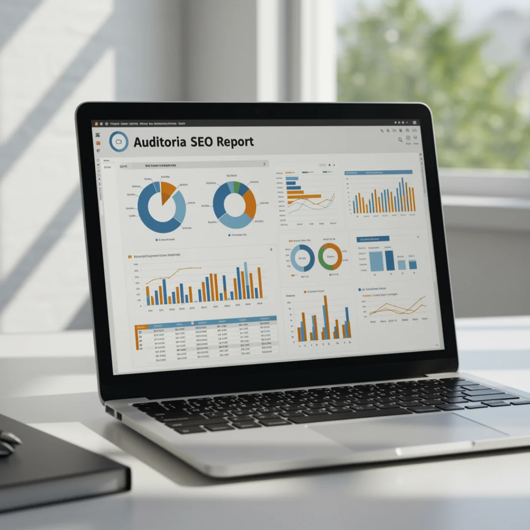 Dashboard con métricas SEO y análisis de rendimiento web