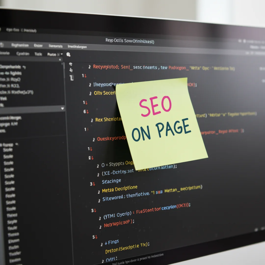 Análisis técnico de SEO On-Page en pantalla de ordenador
