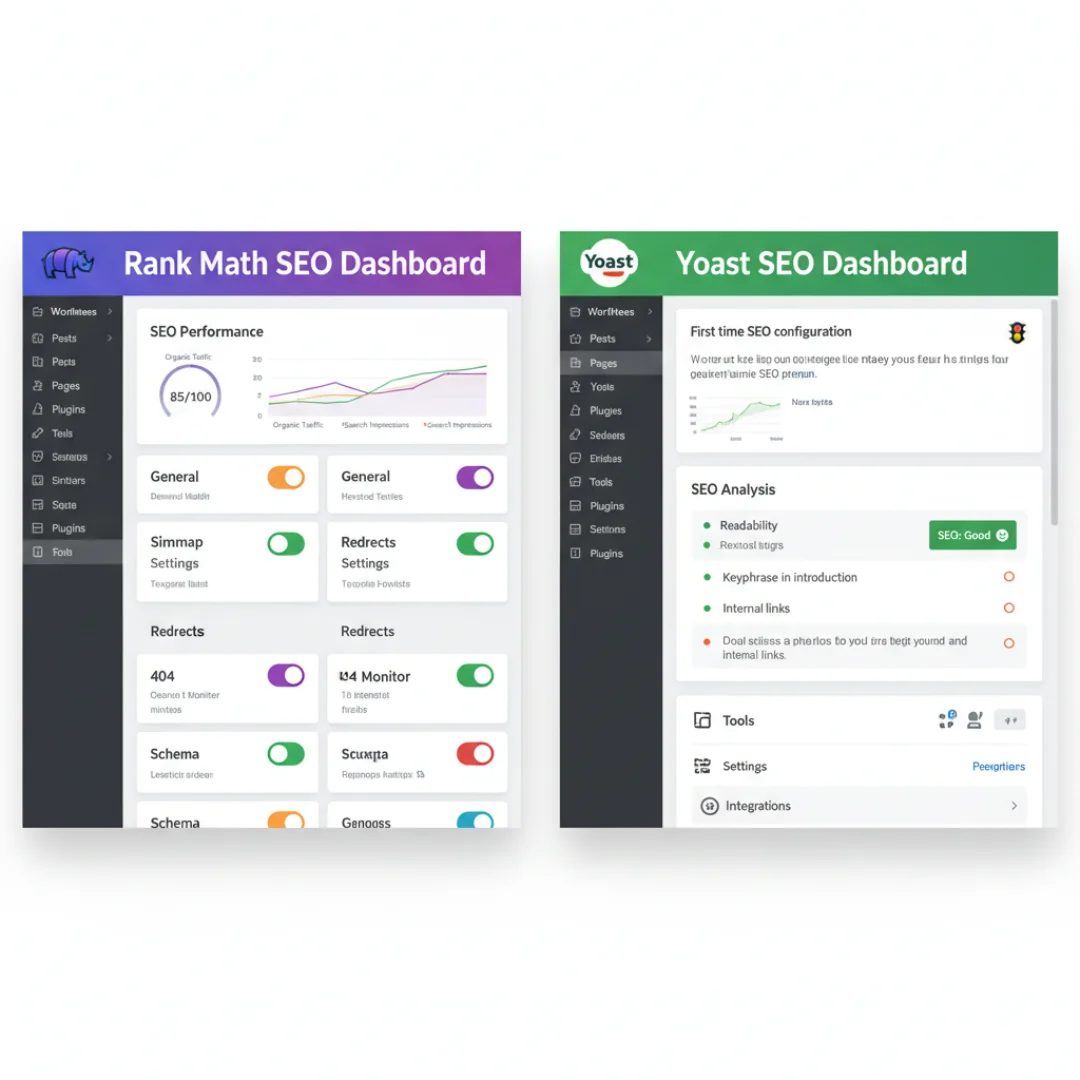 Yoast SEO vs Rank Math: Mejor plugin WordPress SEO 2025